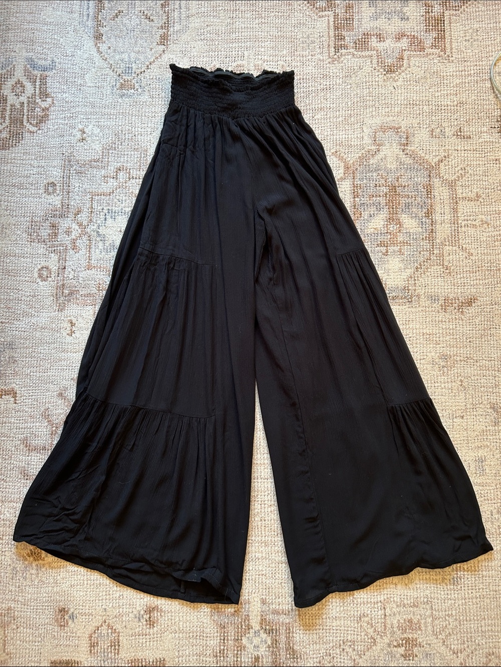 Black Cover-up Pants with Waist Tie